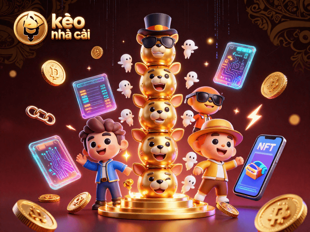 Engage with kèo nhà cái in an ultra-detailed 3D casino illustration showcasing vibrant gaming elements.