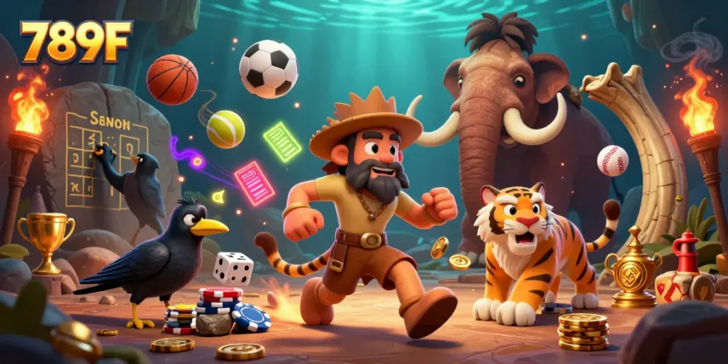 Experience thrilling gameplay at 789F with engaging visuals and immersive elements in a vibrant prehistoric theme.