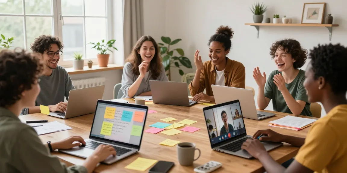 Engage in lively online improv classes with diverse participants in virtual settings, promoting creativity and connection.