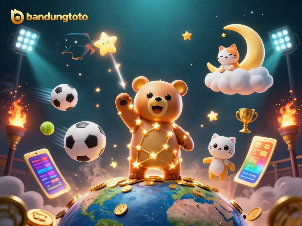 Engage with BANDUNGTOTO's thrilling 4D betting experience featuring stars, cups, and coins.