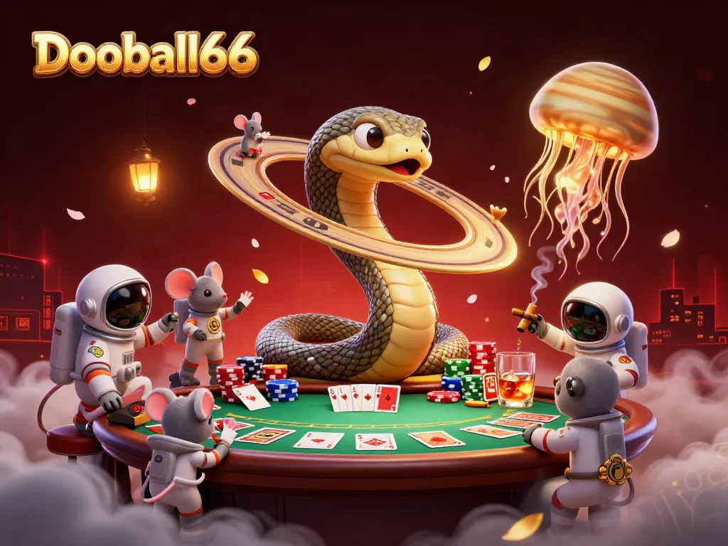 Experience thrilling gameplay with Dooball66, featuring a Saturn ring roulette wheel and cosmic dealer.
