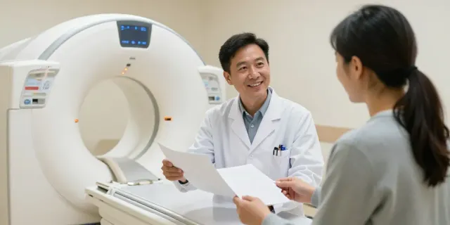 Patient im Diagnostikzentrum Wolfsburg, was sie mitbringen sollten, wird beraten.