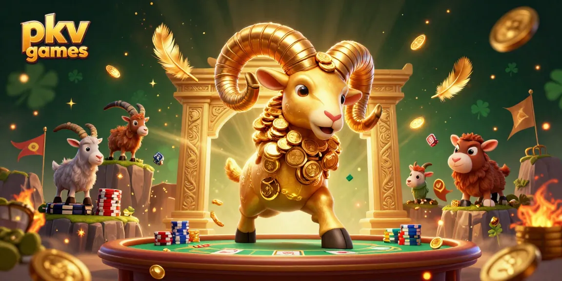 Win big with pkv games in an exciting 3D casino showdown with a golden ram.