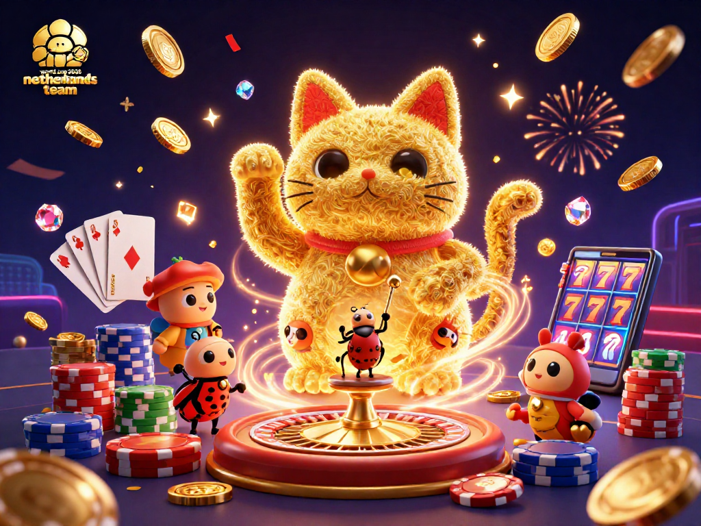 Bet on the world cup 2026 Netherlands team with a lively casino-themed illustration featuring lucky symbols.