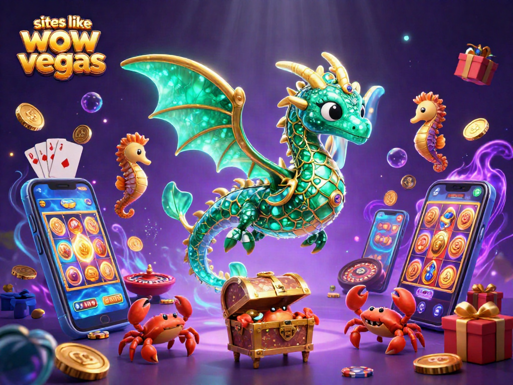 Play exciting games at sites like wow vegas with this engaging underwater scene showcasing vibrant casino elements.