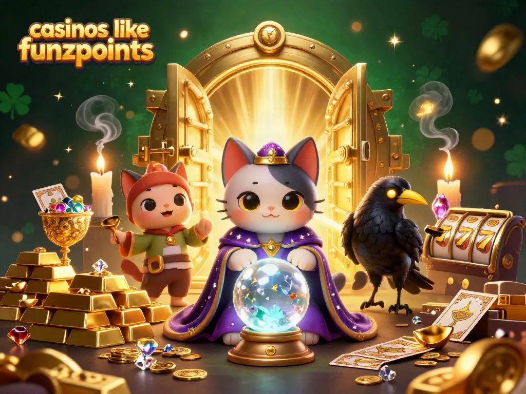 Experience fun at casinos like funzpoints with vibrant game elements and mystical illustrations.