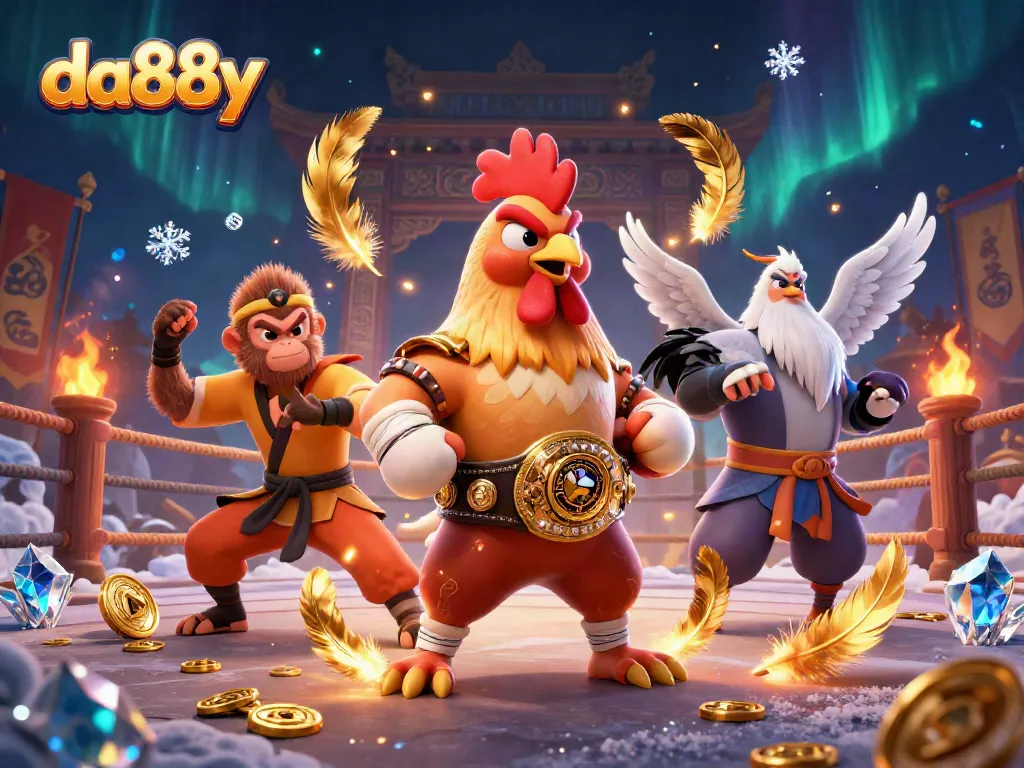 Experience thrilling gameplay at da88y with cartoon fighters capturing epic battles in a vibrant arena.