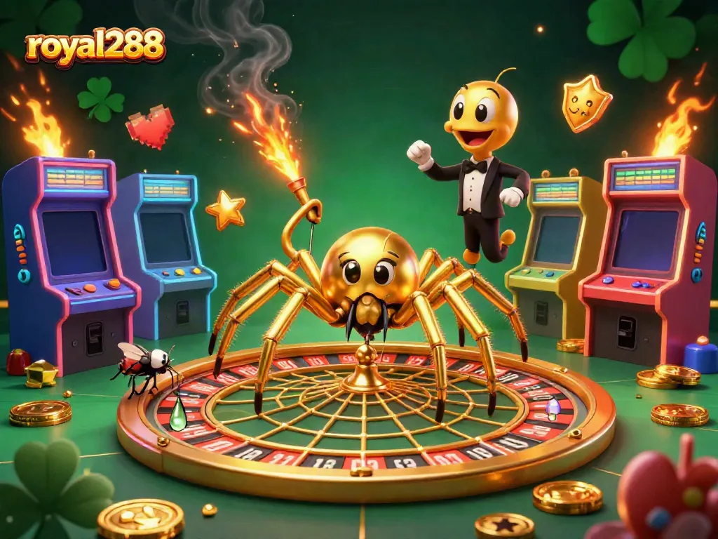 Menangkan permainan di royal288 dengan ilustrasi kasino yang kaya warna dan detail.