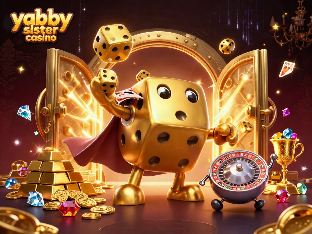 Experience thrilling wins at Yabby sister casino with dynamic 3D elements and vibrant colors.