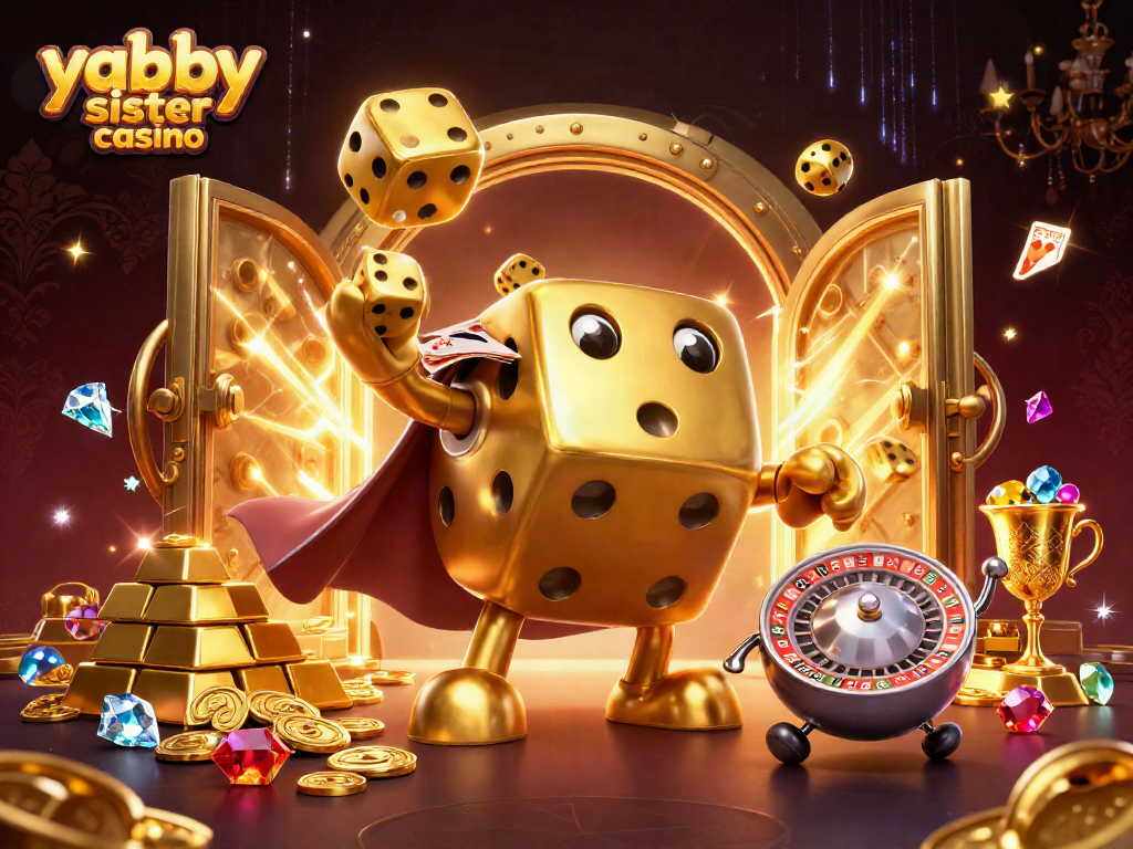 Experience thrilling wins at Yabby sister casino with dynamic 3D elements and vibrant colors.