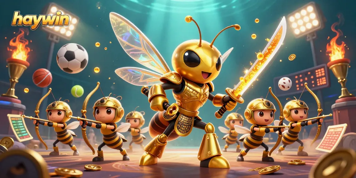 Experience thrilling bets with haywin as a golden hornet samurai leads dynamic sports action.