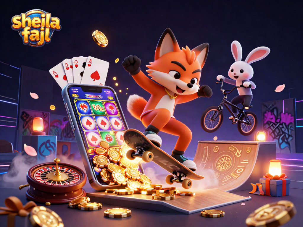 Engage with sheila fajl jewelry amidst vibrant casino-themed elements in a dynamic scene.