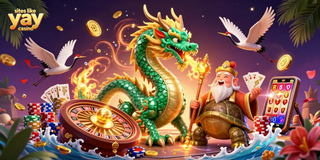 Win big at sites like yay casino with exciting gameplay in a colorful casino setting.
