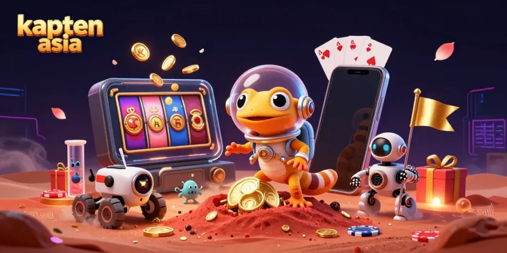 Kapten Asia membawa Anda ke kasino emas di Mars dengan pengalaman bermain yang menarik