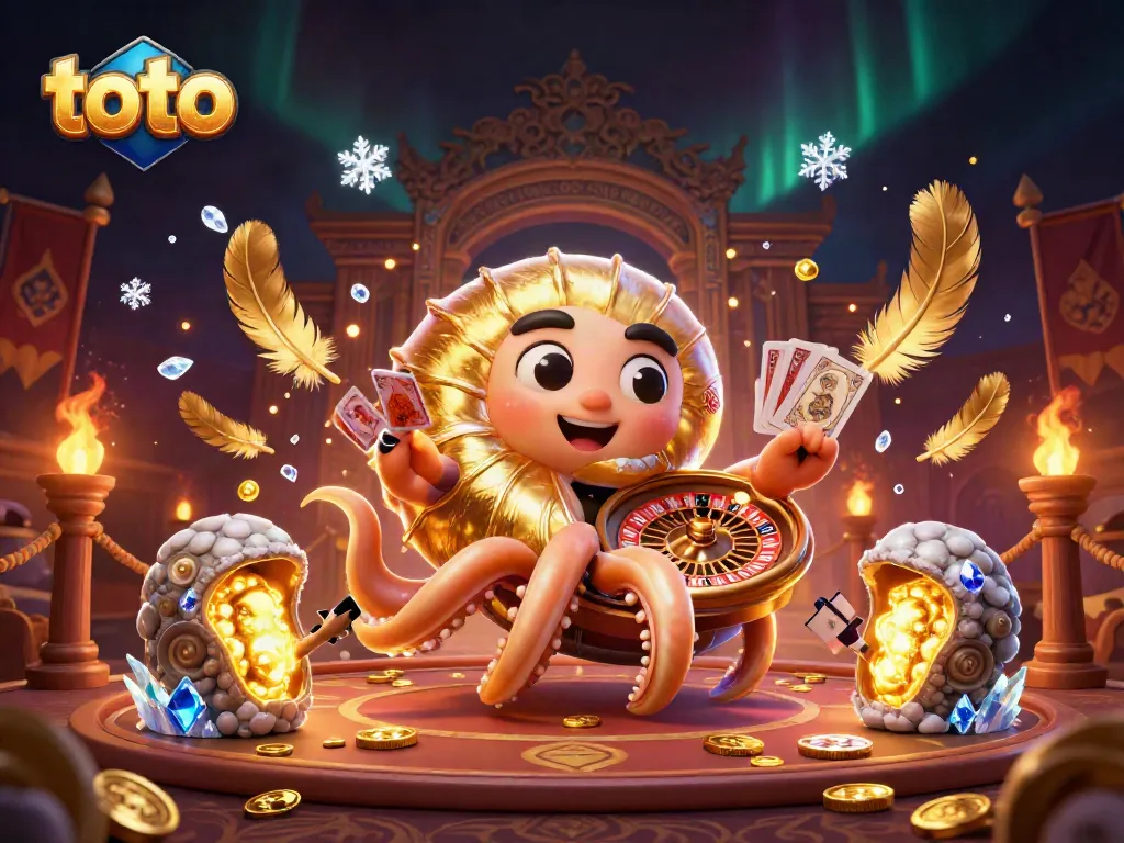 Experience thrilling toto gameplay with a vibrant ancient nautilus roulette wheel and glowing ammonite companions.