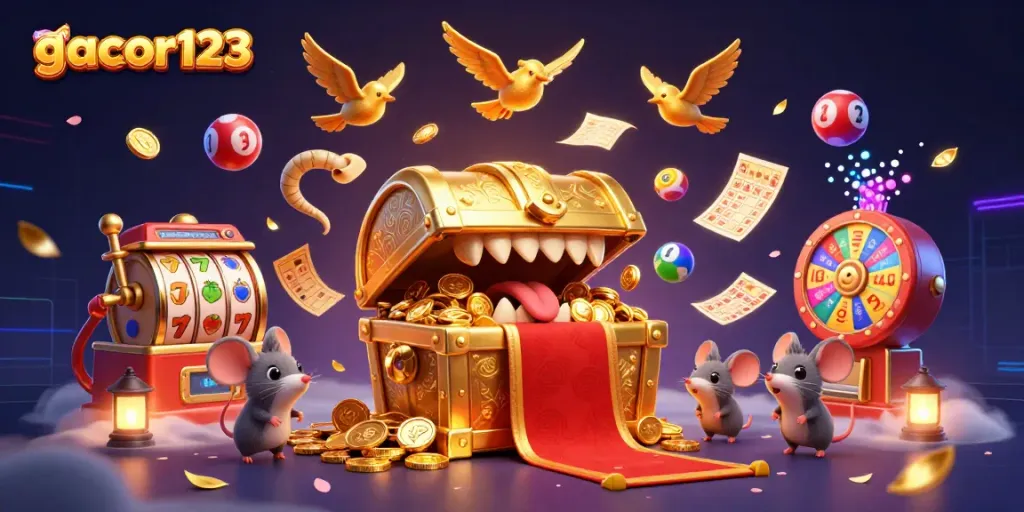 Engage in thrilling gaming with gacor123, featuring vibrant slots, lottery balls, and jackpot treasures.